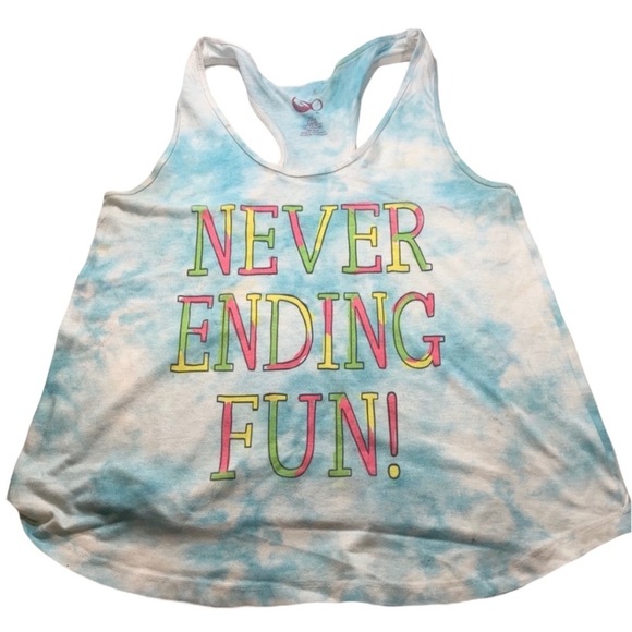 OP | Tie Dye Tank Top Neon Vintage NEVER Ending 90’s 80’s - Picture 1 of 6